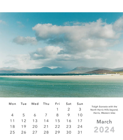 Scotland Desktop Easel Calendar 2024
