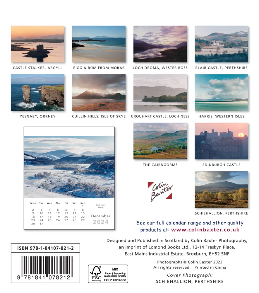 Scotland Desktop Easel Calendar 2024