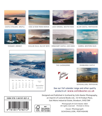 Scotland Desktop Easel Calendar 2024