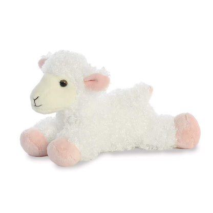 Aurora 8-inchFlopsie Lamb, Pink and White