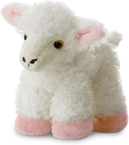 Aurora 8-inchFlopsie Lamb, Pink and White