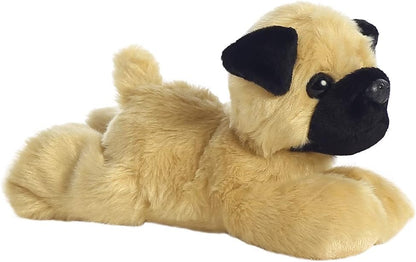 Aurora, 31369, Mini Flopsies Mr Pugster Pug, 8In, Soft Toy, Brown and Black