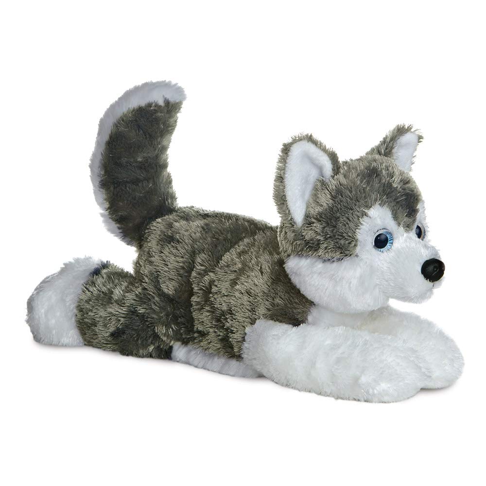 Aurora, 31453, Shadow Husky Flopsie, 12In, Soft Toy, (Grey/White/Blue