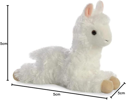 Aurora, 31767, Mini Flopsies Alpaca, 20 cm, Peluche, Blanco