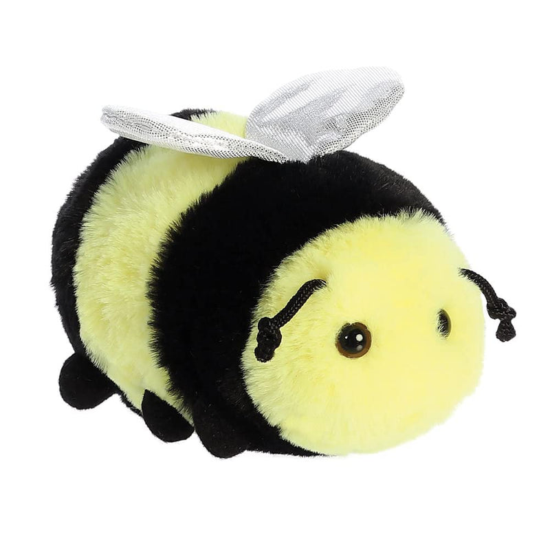 Aurora, 31858, Mini Flopsie Beeswax Bee, 8In, Eco-friendly soft toy, Black & Yellow
