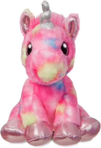 Aurora, 60866, Sparkle Tales, Rainbow Unicorn, 7In, Soft Toy, Pink