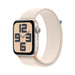 Apple Watch Se (Gps) - 2Nd Generation - 44 Mm - Starlight Aluminium - Smart Watch With Sport Loop - Textile - Starlight