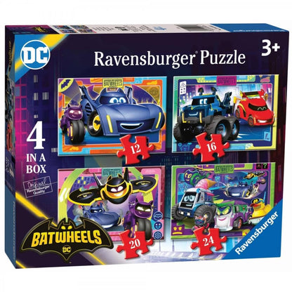 Ravensburger Batman Batwheels Jigsaw Puzzles for Kids Age 3 Years Up - 4 in a Box (12, 16, 20, 24 Pieces) - Educational Toys and Games for Children
