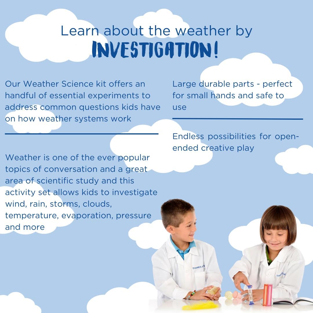 Thames & Kosmos - Kids First - Weather Science - Educational Weather Kit - Learn About the Weather by Investigation - 10 Experiments - Fun for Kids Ages 5+ - 606114