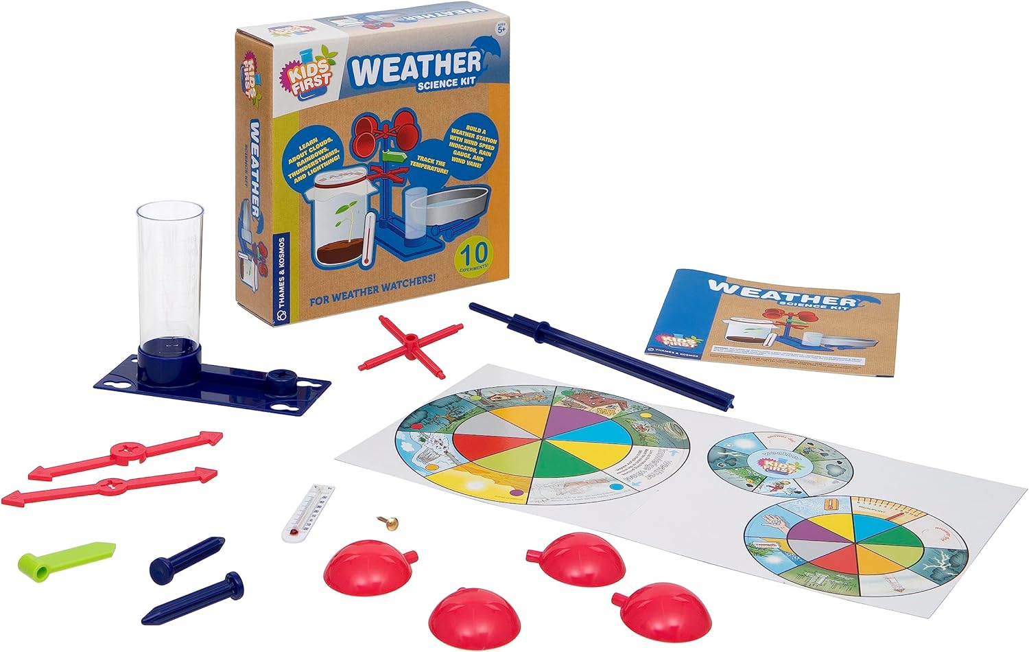Thames & Kosmos - Kids First - Weather Science - Educational Weather Kit - Learn About the Weather by Investigation - 10 Experiments - Fun for Kids Ages 5+ - 606114