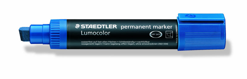 Staedtler Lumocolor Jumbo Permanent Marker 388-3 Chisel Tip Extra Broad 2/12mm Line - Blue (Pack of 5)