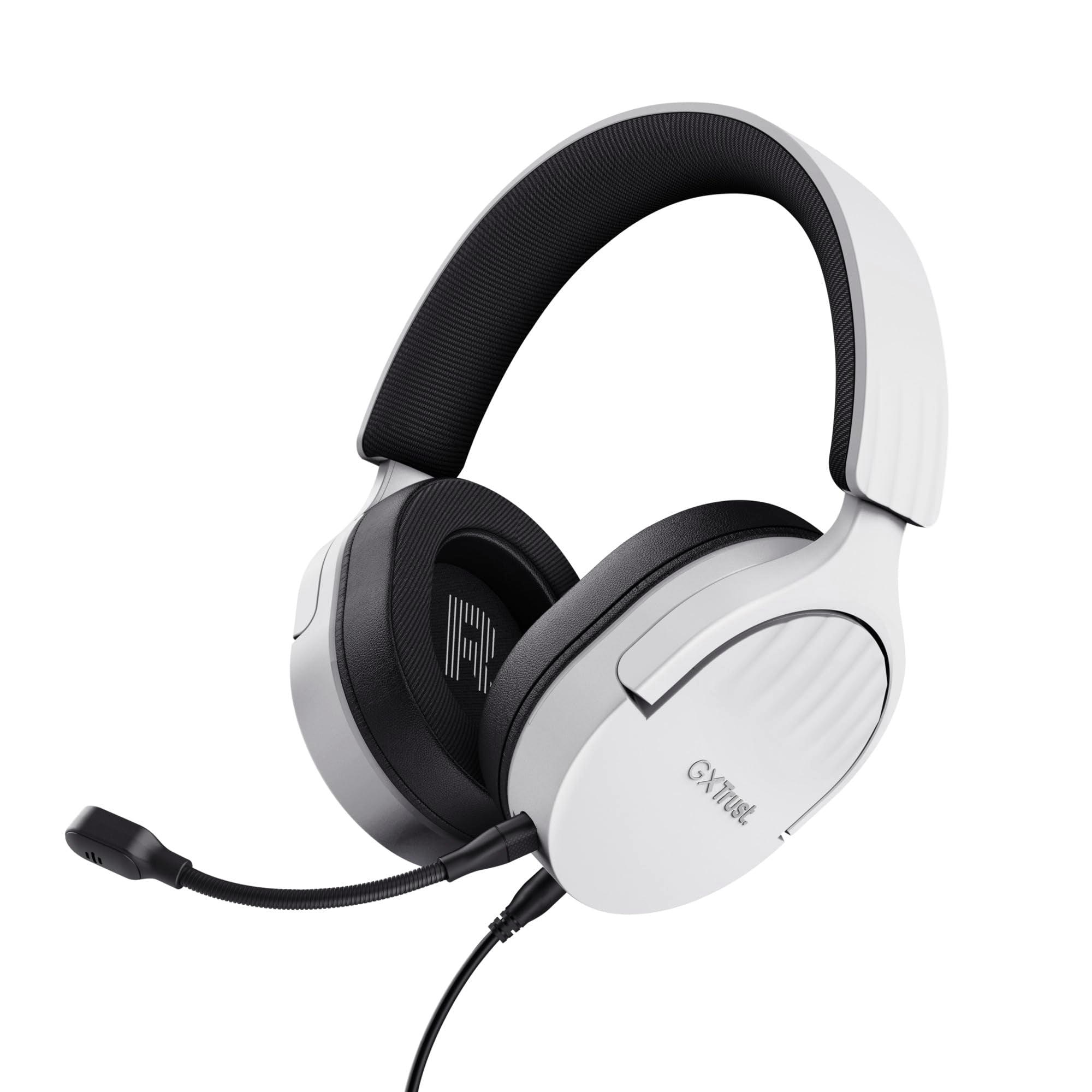 Trust Gaming GXT 489W Fayzo Gaming Headset for PC, PS5, PS4, Xbox Series X|S, Switch, Mobile, 3.5 mm Jack, 35% Recycled Plastics, Over-Ear Wired Headphones with Noise Canceling Microphone - White