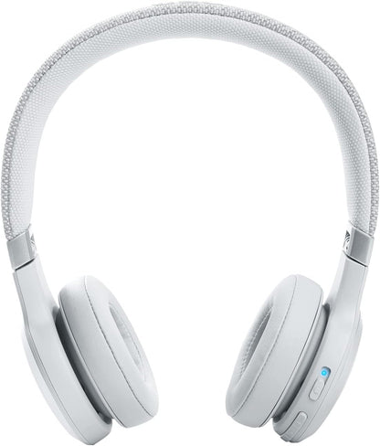 JBL Live 460NC - Wireless On-Ear Bluetooth headphones with Active Noise Cancelling technology and up to 50 hours battery life, in white