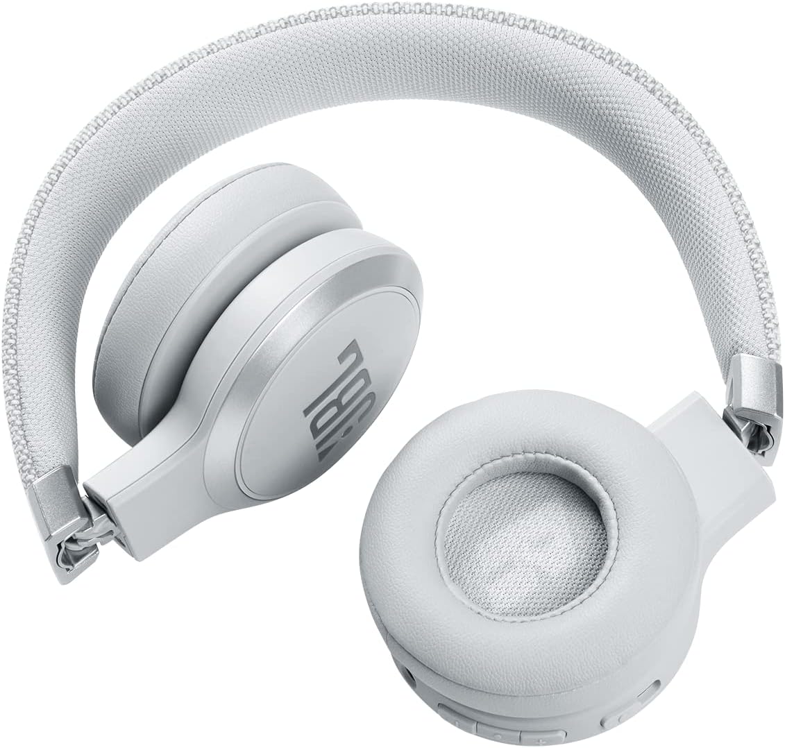 JBL Live 460NC - Wireless On-Ear Bluetooth headphones with Active Noise Cancelling technology and up to 50 hours battery life, in white