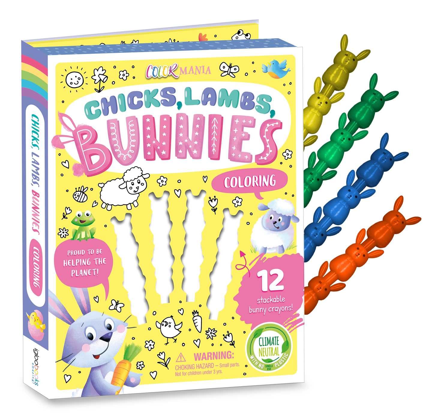 Chicks, Lambs, Bunnies Coloring Set