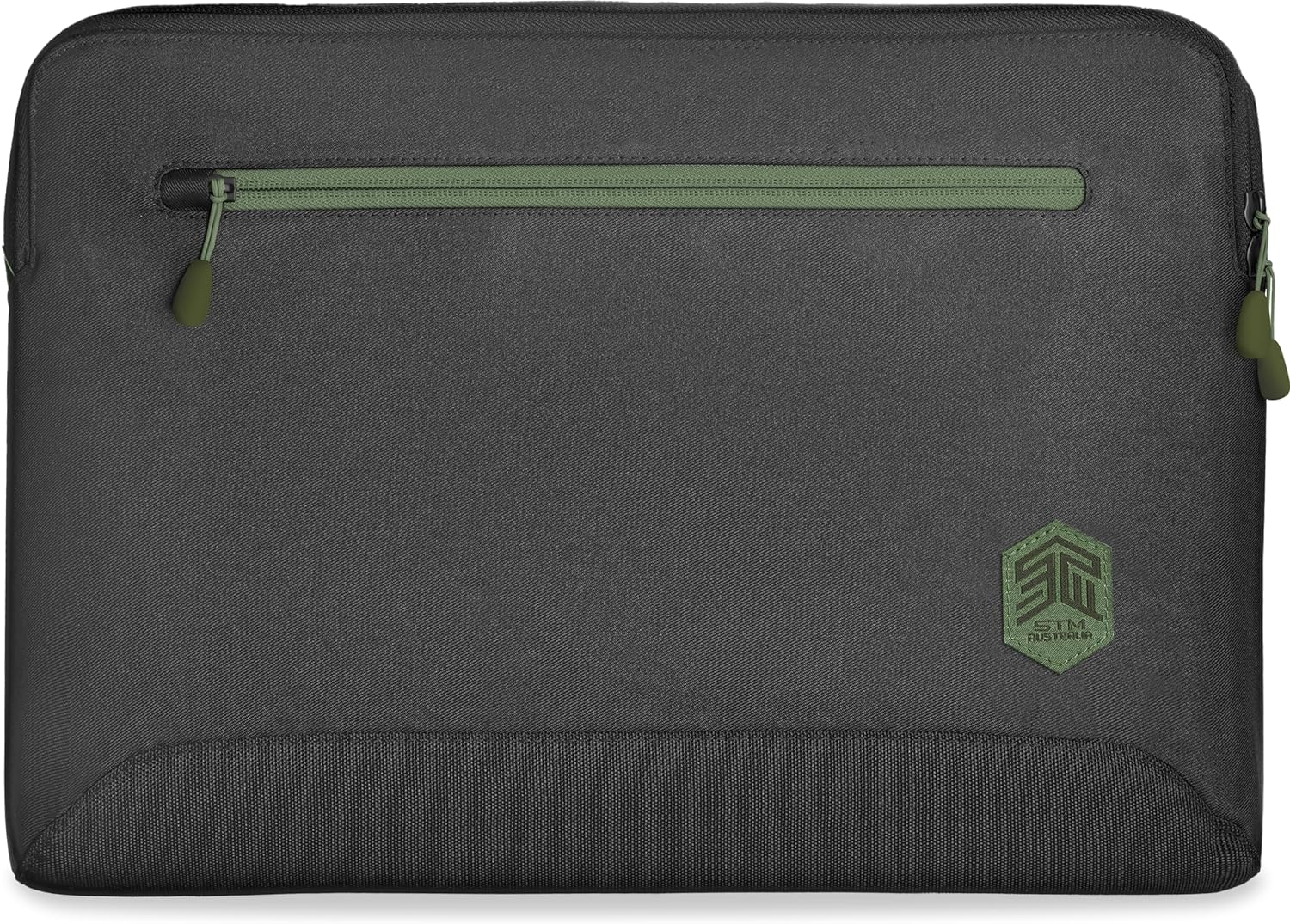 STM ECO Sleeve Laptop Bag 14 Inch Compatible with Apple MacBook Pro 14 Inch (Made of 100% Recycled Polyester, Large Inner Pocket with Outer Additional Compartment, Smooth Zips) - Black
