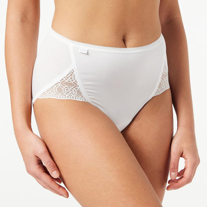 Sloggi sloggi Pure Sense Luxe H Maxi C2P Dames slipje (2-Pack) 40 Wit (Wit 0003)