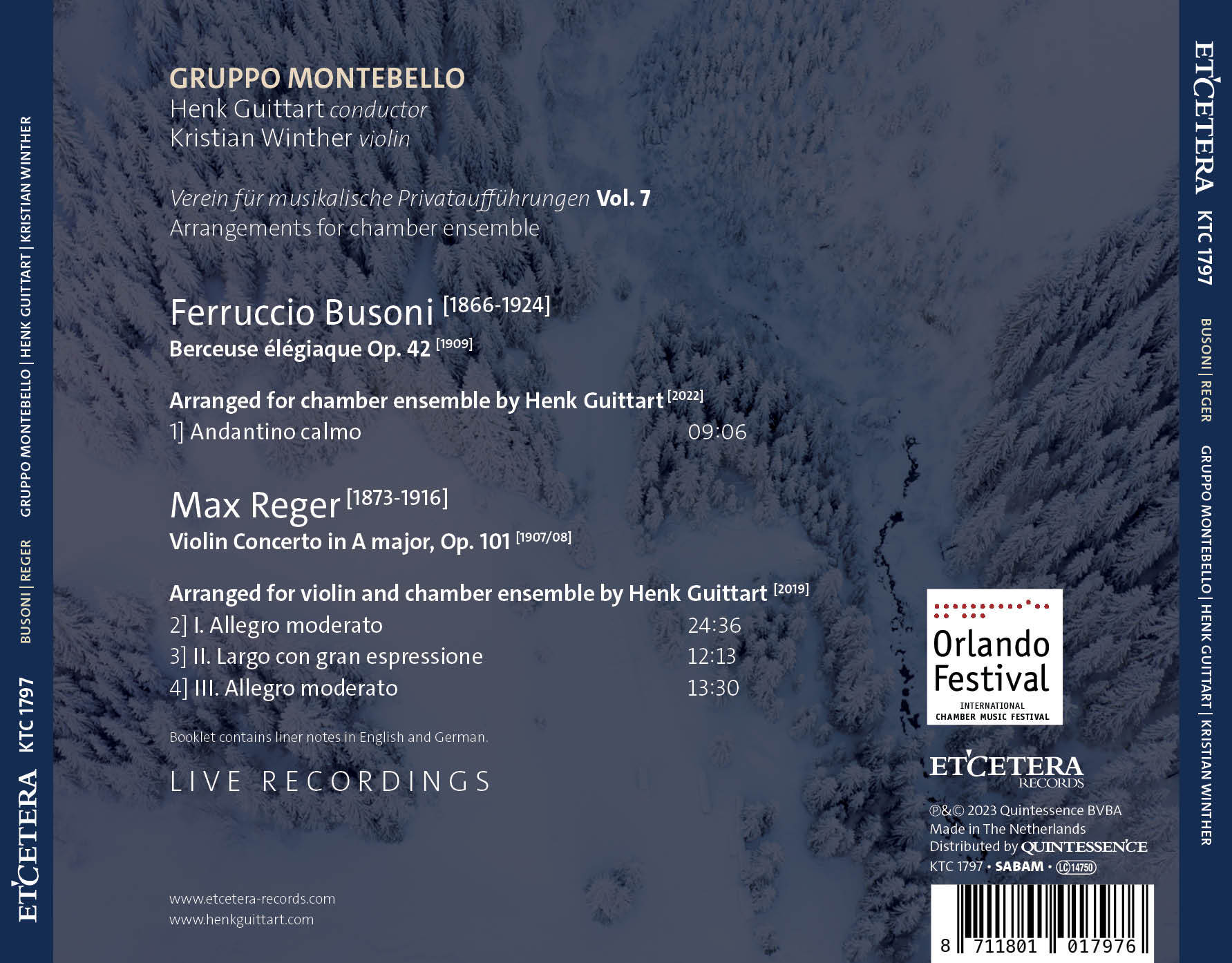 Ferruccio Busoni: Berceuse Élégiaque, Op. 42/Max Reger: Violin...
