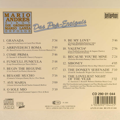 Singt Die Graayten Mario Lanza Erfolge