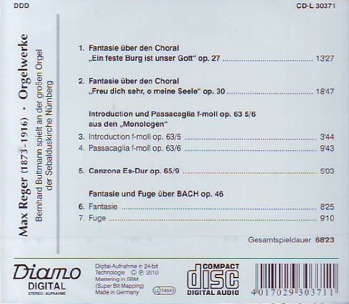 Max Reger Orgelwerke, Bernhard Buttmann Sebalduskirche Nürnberg