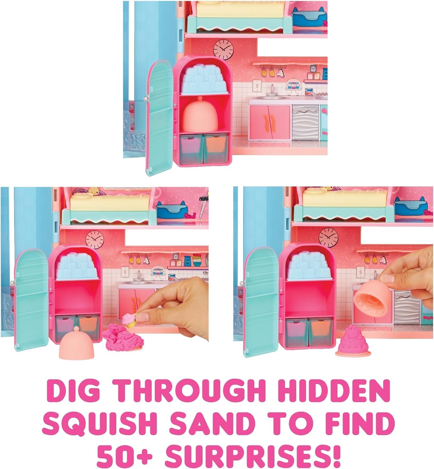 LOL Surprise Squish Sand Magic House with Tot Diva - Playset with Collectible Doll, Squish Sand, Surprises and Accessories - Great for Girls Age 4+