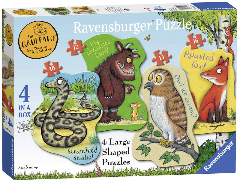 Ravensburger The Gruffalo 4 Large Shaped Jigsaw Puzzles (10, 12, 14, 16 Pieces) for Kids Age 3 Years Up - Educational Toys for Toddlers