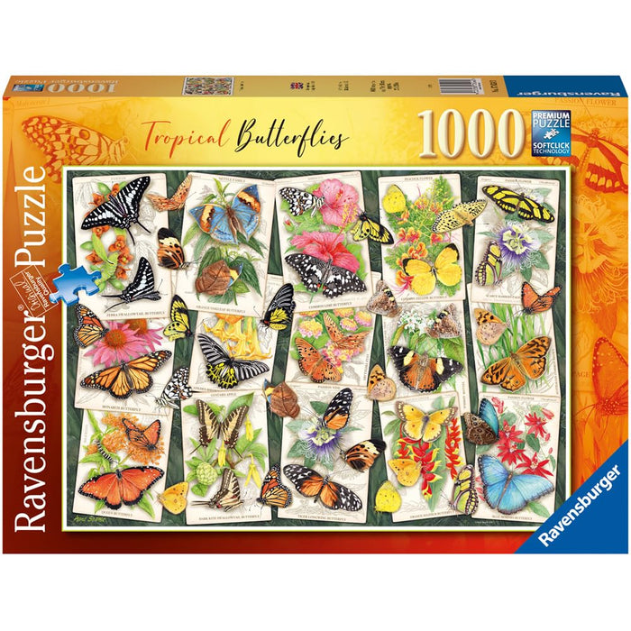 Ravensburger Tropical Butterflies 1000 Piece Jigsaw Puzzles for Adults and Kids Age 12 Years Up - Animals & Wildlife