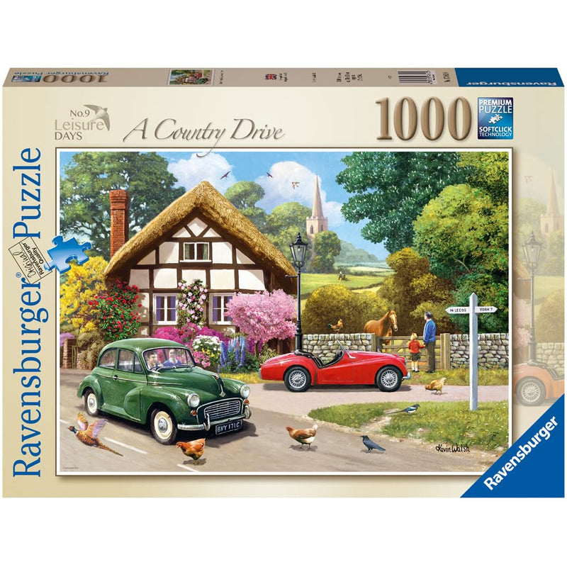 Ravensburger Leisure Days No. 9 A Country Drive 1000 Piece Jigsaw Puzzles for Adults and Kids Age 12 Years Up