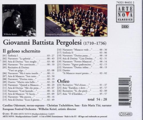 Pergolesi: Il Geloso Schernito / Orfeo
