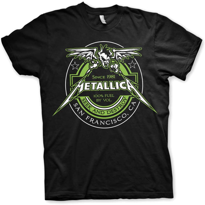 Metallica T Shirt Fuel Band Logo Official Mens Black XX-Large