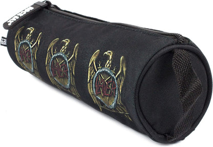 Vanilla Underground Rock Sax Slayer Gold Eagle Zip Up Pen Holder Band Merch Pencil Case in Black