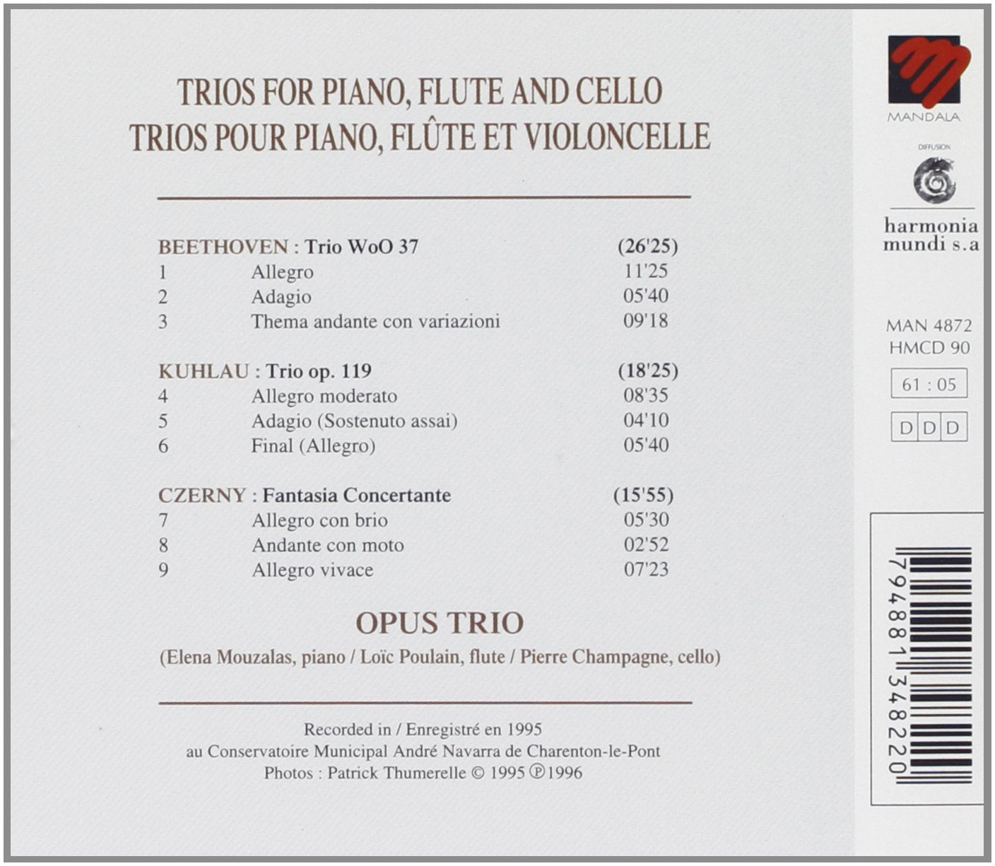 Trios For Piano, Flute und Cello