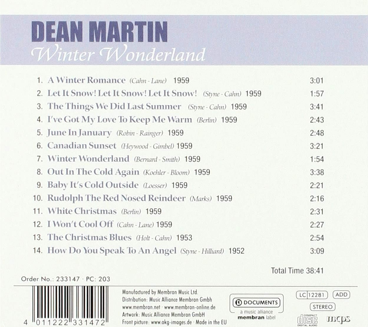 Dean Martin -Winter Wonderland