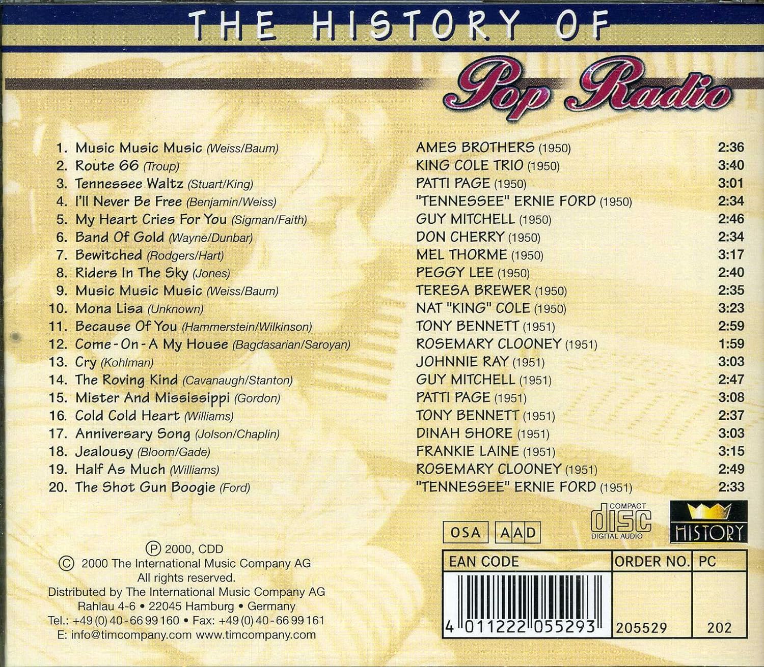The History of Pop Radio 1950-1951