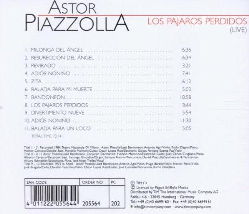 Los Pajaros Perdidos-Piazzolla, Astor