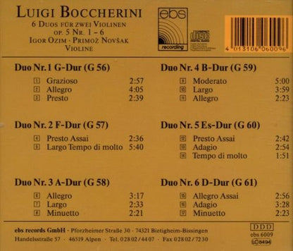 Duette für 2 Violinen Op. 5, 1-6