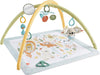 Fisher-Price Baby Activity Mat Simply Senses Newborn Gym with 6 Portable Sensory Toys for Newborns, HRB15
