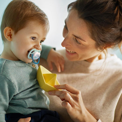 Ultra Air Philips Avent - 6 Months - Orthodontic and BPA Free - Pack of 2 - Includes Steriliser/Carry Bag SCF080/17 - Yellow and Green