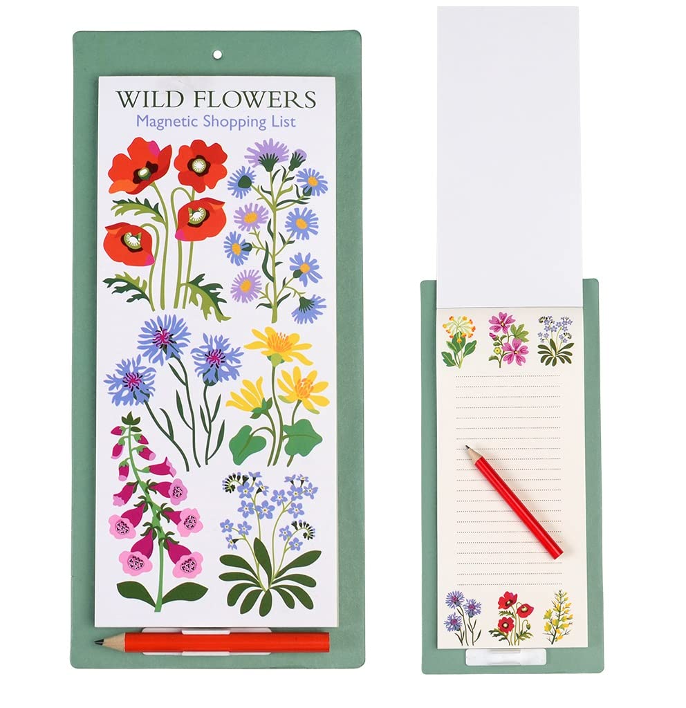Wild Flowers Magnetic Shopping List
