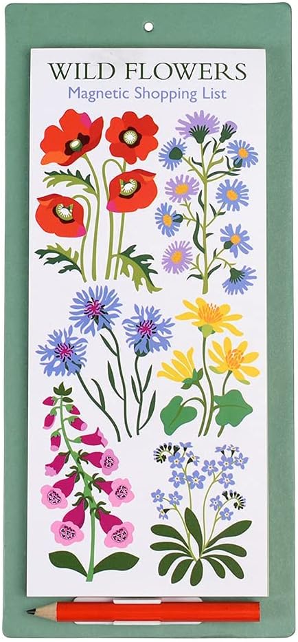 Wild Flowers Magnetic Shopping List