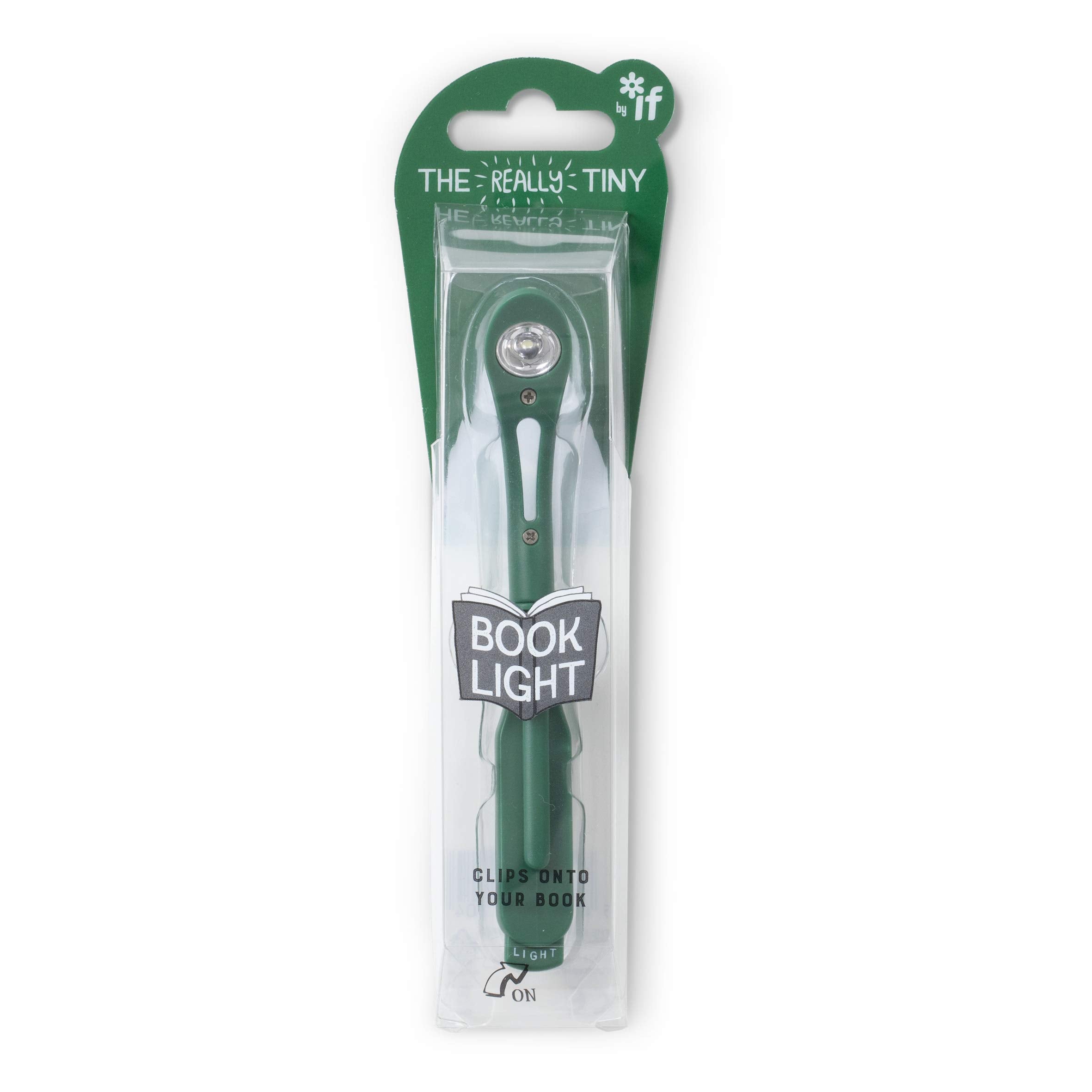 IF Really Tiny Book Light (Forest Green) – Compact Reading Lights for Books in Bed – Flexible Book Light Clip On – A Great Book Lamp with Batteries Included Forest Green One Size