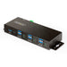StarTech.com 7-Port Managed USB Hub with 7x USB-A, Heavy Duty with Metal Industrial Housing, ESD & Surge Protection, Wall/Desk/Din-Rail Mountable, USB 3.0/3.1/3.2 Gen 1 5Gbps (5G7AINDRM-USB-A-HUB