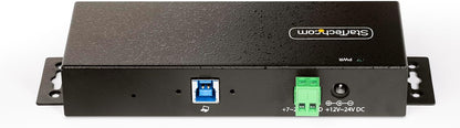 StarTech.com 7-Port Managed USB Hub with 7x USB-A, Heavy Duty with Metal Industrial Housing, ESD & Surge Protection, Wall/Desk/Din-Rail Mountable, USB 3.0/3.1/3.2 Gen 1 5Gbps (5G7AINDRM-USB-A-HUB