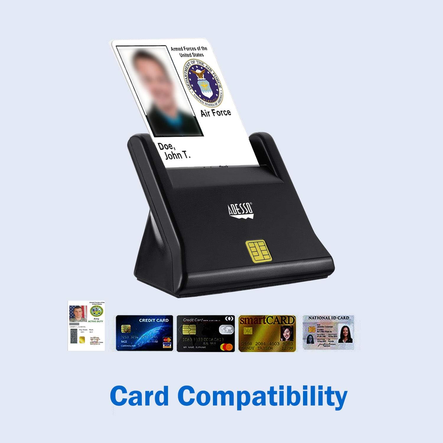 Adesso SCR-300 Desktop Smart ID Credit Card Reader