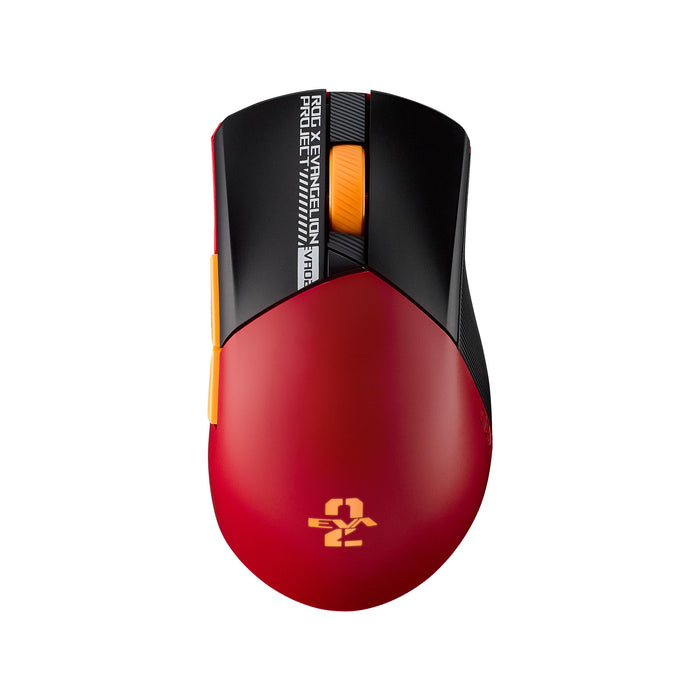 ASUS ROG Gladius III Wireless AimPoint EVA-02 Edition Gaming Mouse, 2.4GHz RF, Bluetooth, 36K dpi Sensor, 6 Programmable Buttons, ROG SpeedNova, Replaceable Switches, Paracord Cable, Red