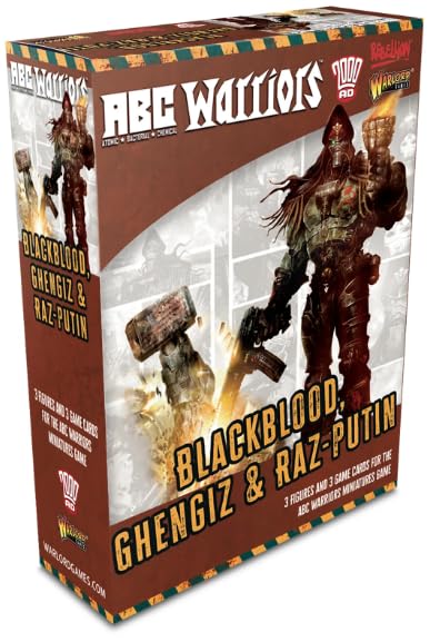 Blackblood, Ghengiz & Raz-Putin – Miniaturen für ABC-Krieger, sehr detaillierte Miniaturen aus dem Jahr 2000 AD für Tisch-Krieger