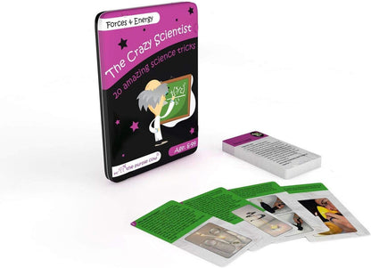 The Purple Cow PC337 Crazy Scientist Science Forces and Energy Card Set, Multiple