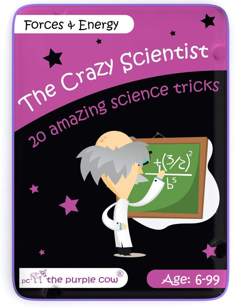 The Purple Cow PC337 Crazy Scientist Science Forces and Energy Card Set, Multiple