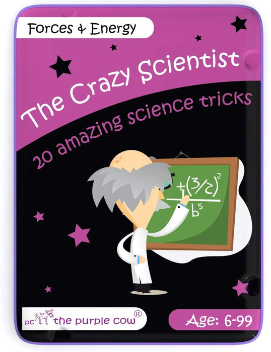 The Purple Cow PC337 Crazy Scientist Science Forces and Energy Card Set, Multiple