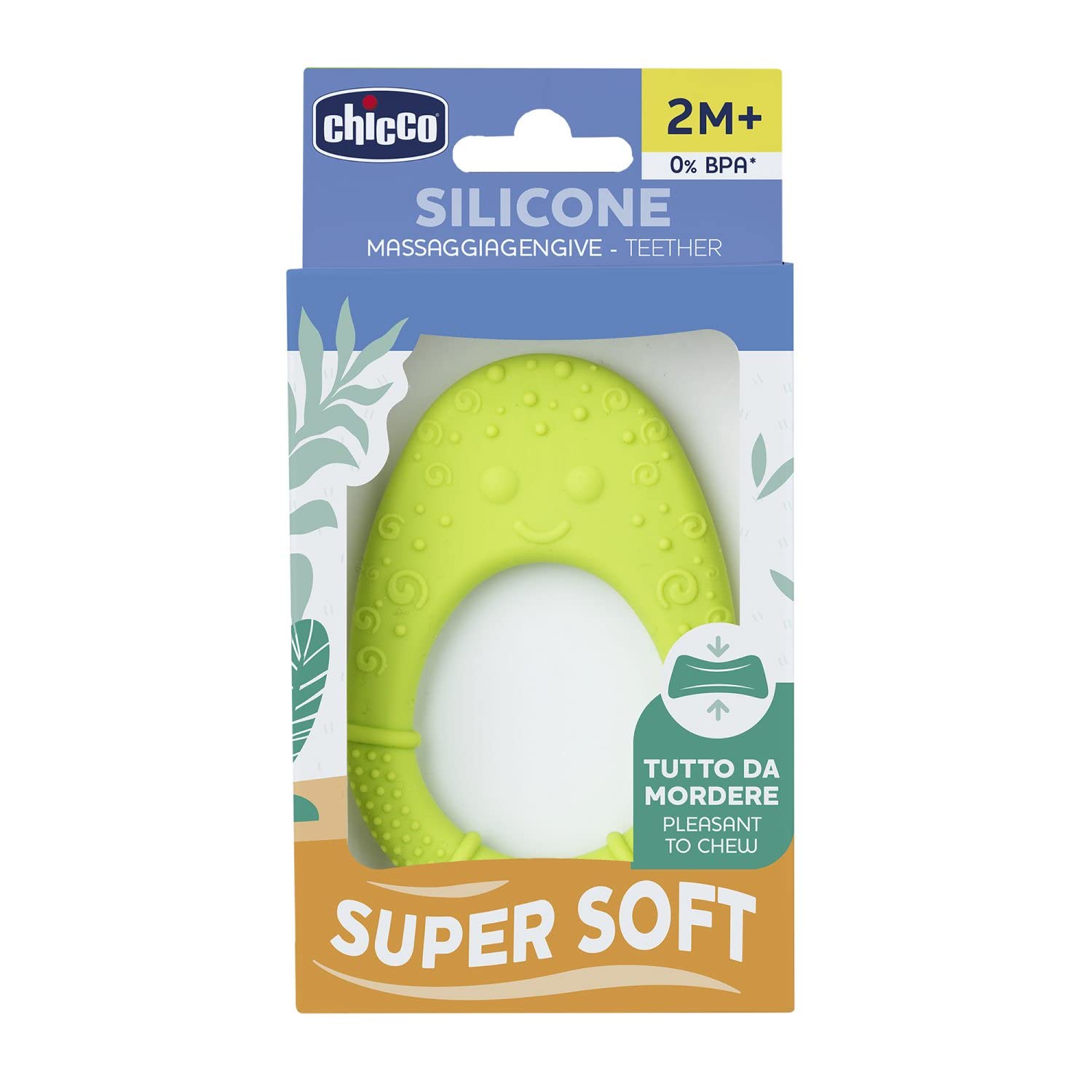 CHICCO - Teether all soft, 2 months +, green